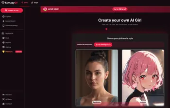 Screenshot from FantasyGF.ai