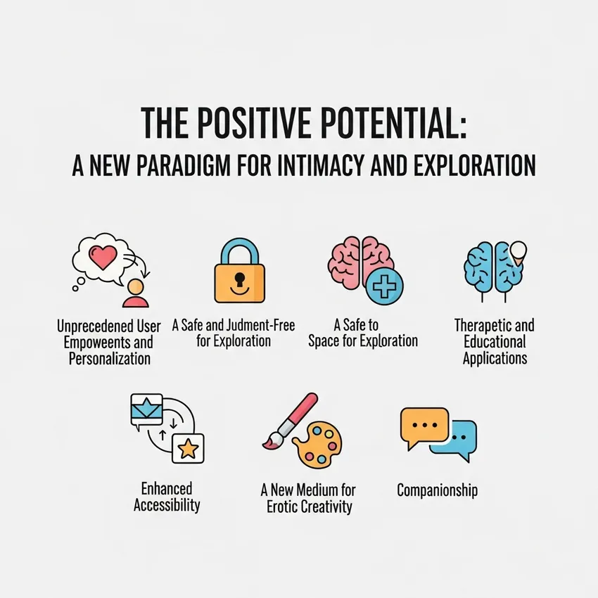 Infographic showing the future of AI porn and chatbots
