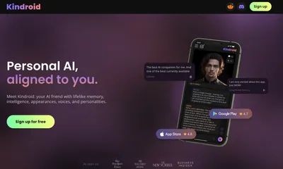 Screenshot of Kindroid.ai