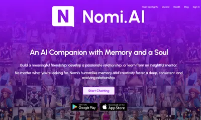 Screenshot of Nomi.ai