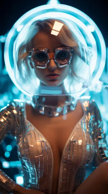 A woman in a futuristic suit, representing sci-fi AI girlfriend roleplay scenarios.
